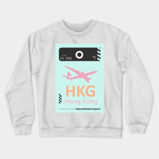 HKG Hong Kong airport tag 3 Crewneck Sweatshirt